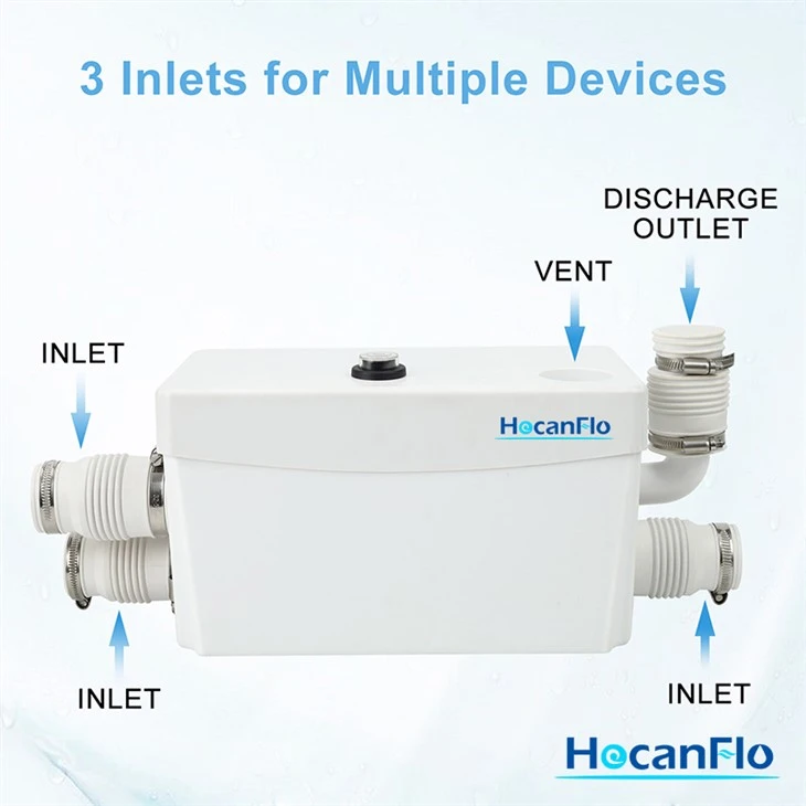 3 Inlets macerator pump